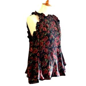 Silk Iro Blouse Floral Pattern